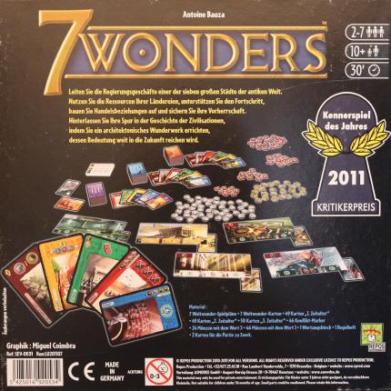 7 Wonders Rückseite