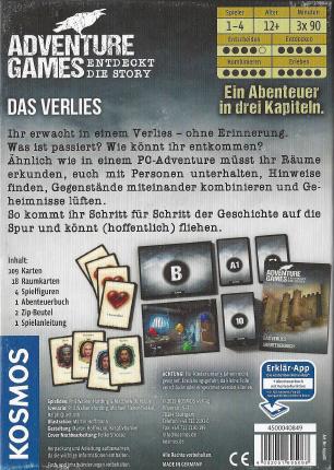 Adventure Games - Das Verlies Rückseite