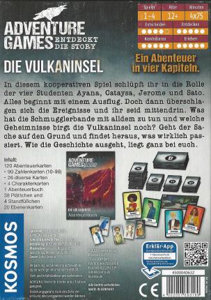 Adventure Games - Die Vulkaninsel Rückseite