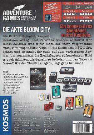 Adventure Games – Die Akte Gloom City Rückseite