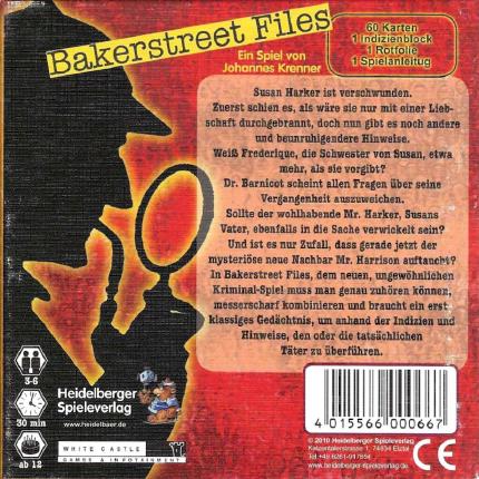 Bakerstreet Files Rückseite