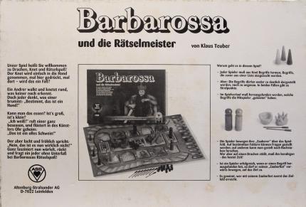 Barbarossa und die Rätselmeister Rückseite