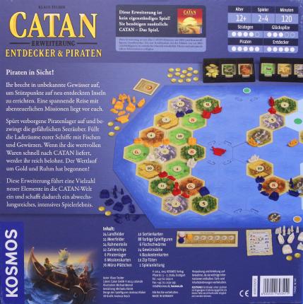 Catan – Entdecker und Piraten Rückseite