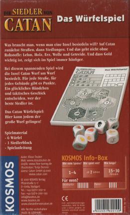 Catan – Das Würfelspiel Rückseite