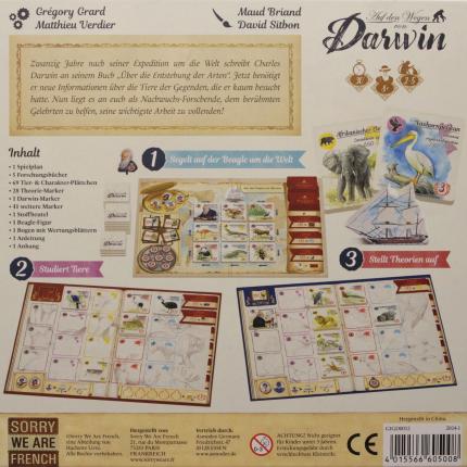 Auf den Wegen von Darwin Rückseite