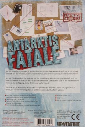 Detective Stories – Fall 2: Antarktis Fatale Rückseite