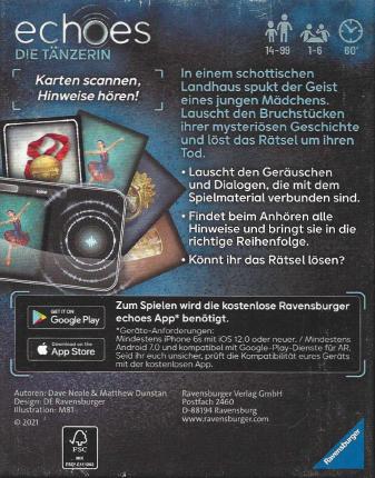 Echoes – Die Tänzerin Rückseite