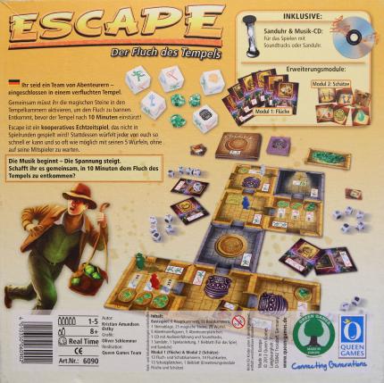 Escape – Der Fluch des Tempels Rückseite