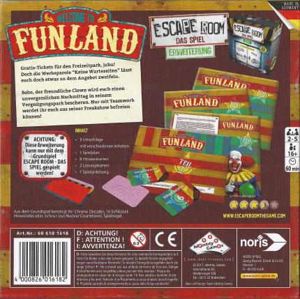 Escape Room – Funland Rückseite