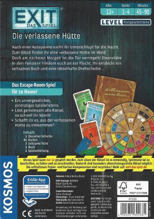 Exit – Die verlassene Hütte Rückseite