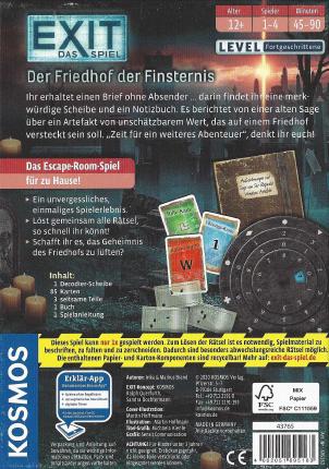 Exit – Der Friedhof der Finsternis Rückseite