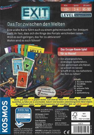 Exit – Das Tor zwischen den Welten Rückseite