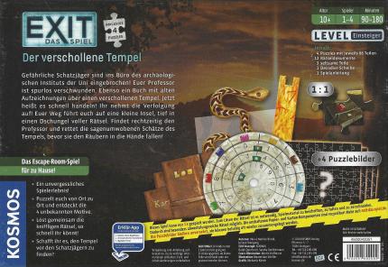 Exit Puzzle – Der verschollene Tempel Rückseite