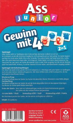 Gewinn mit 4 Rückseite
