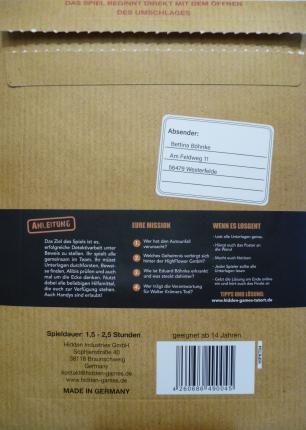 Hidden Games - Fall 3: Grünes Gift Rückseite