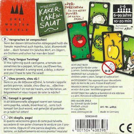 Kakerlakensalat Rückseite