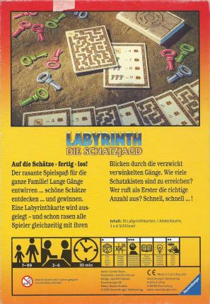 Das verrückte Labyrinth - Die Schatzjagd Rückseite