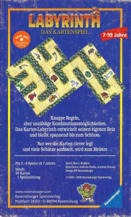 Labyrinth - Das Kartenspiel Rückseite