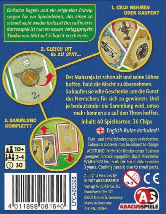 Das Vermächtnis des Maharaja Rückseite