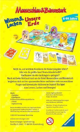 Mauseschlau und Bärenstark – Unsere Erde Rückseite