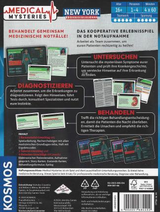Medical Mysteries – New York Emergency Room Rückseite