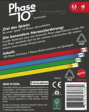 Phase 10 Rückseite