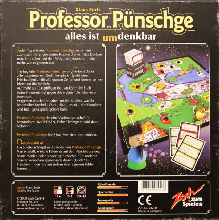 Professor Puenschge – Alles ist umdenkbar Rückseite
