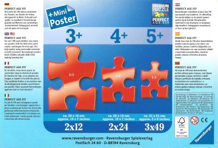 Puzzle Bunte Dinosaurier - 200 Teile Rückseite