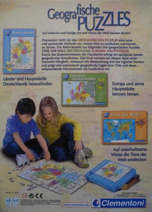 Puzzle Tiere der Welt - 104 Teile Rückseite