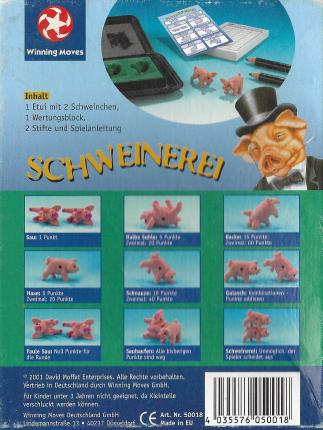 Schweinerei – Ein saublödes Spiel Rückseite