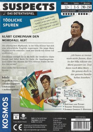 Suspects – Tödliche Spuren Rückseite