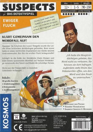 Suspects – Ewiger Fluch Rückseite