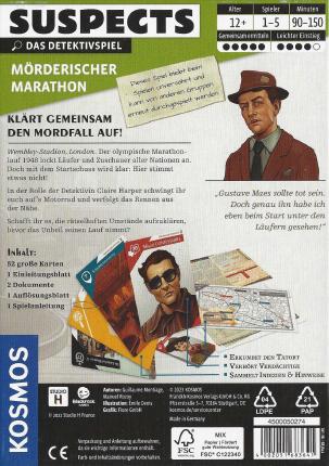 Suspects – Mörderischer Marathon Rückseite