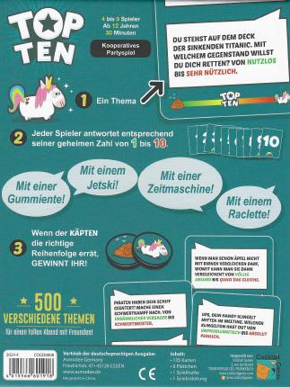 Top Ten Rückseite