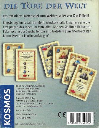 Die Tore der Welt – Das Kartenspiel Rückseite