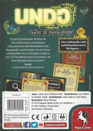 Undo – Fluch aus der Vergangenheit Rückseite