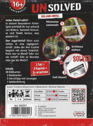 Unsolved – Der Jagd-Unfall Rückseite